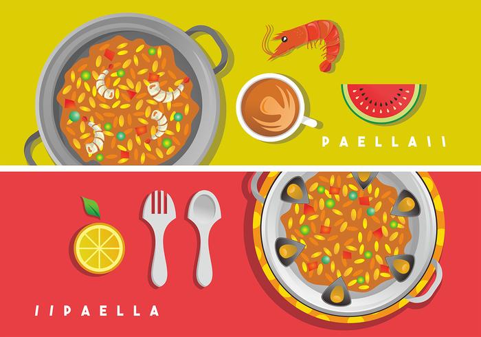 Arte do vetor da paella