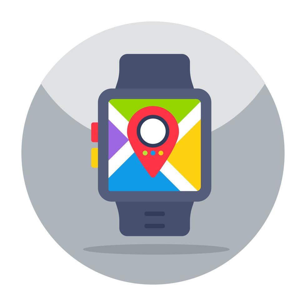 ícone de design moderno da localização do smartwatch vetor