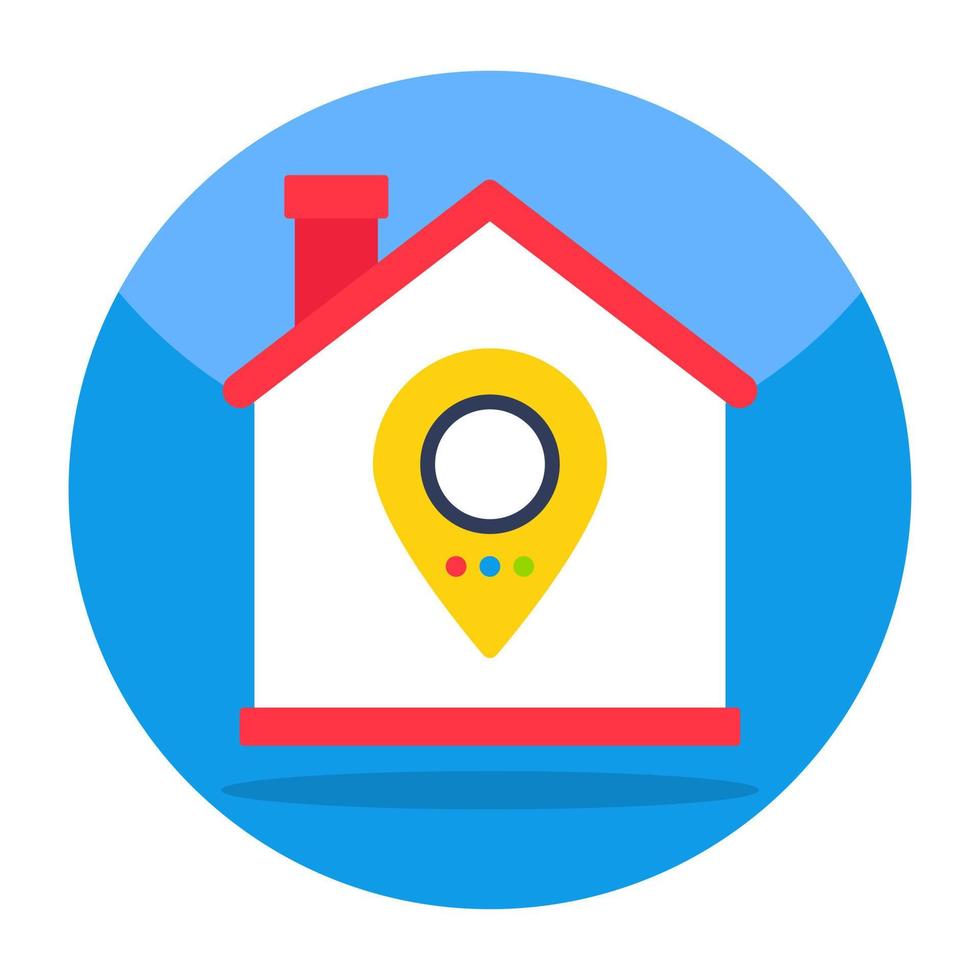 um ícone de design exclusivo da localização da casa vetor