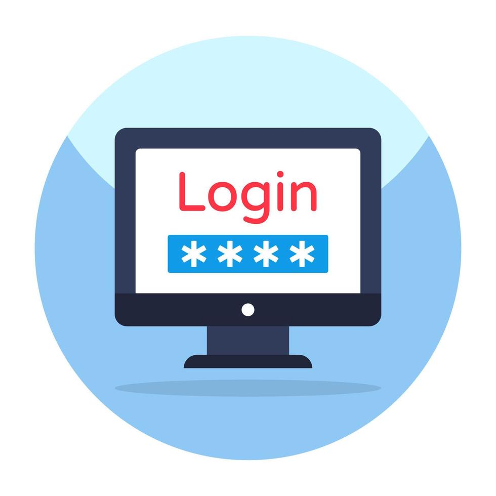 ícone de design editável de login do sistema vetor