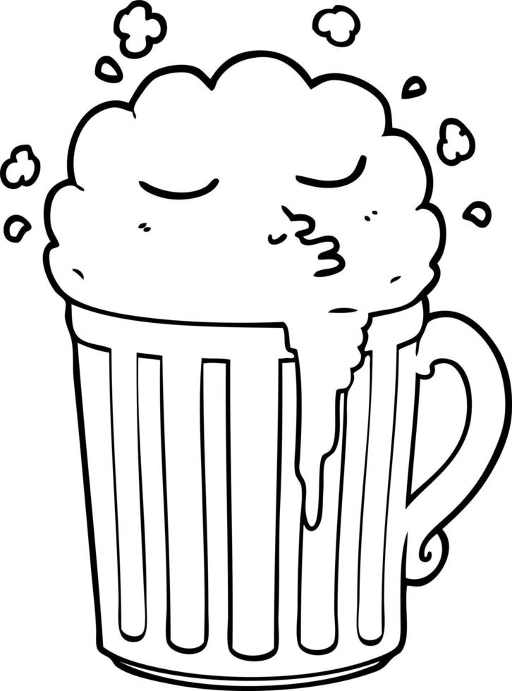 personagem de desenho animado de cerveja vetor