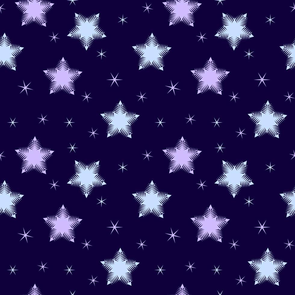 estrelas em um fundo azul são um padrão perfeito. design para moda, tecido, têxtil, papel de parede, capa, web, embrulho e estampas. vetor