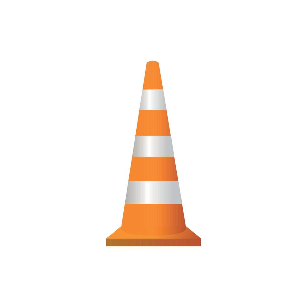 o ícone de cone de estrada. ilustração plana de um ícone de cone de trânsito vetorial vetor