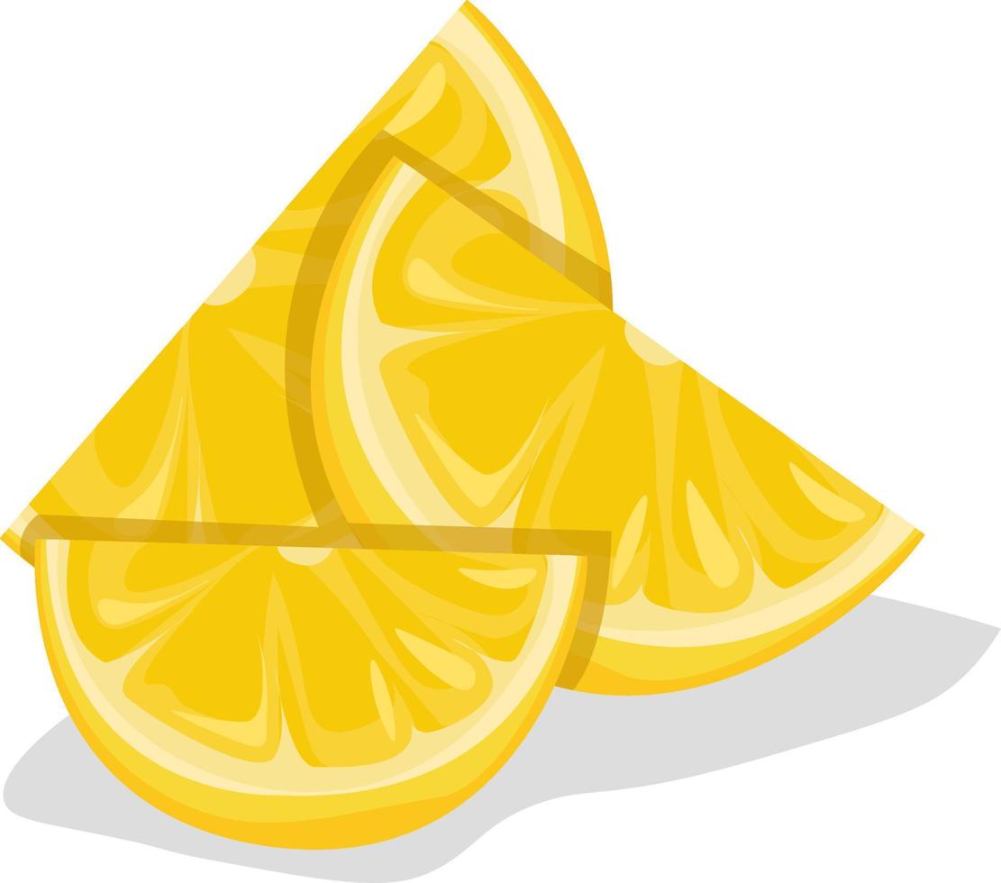 fatias de limão, ilustração, vetor em fundo branco