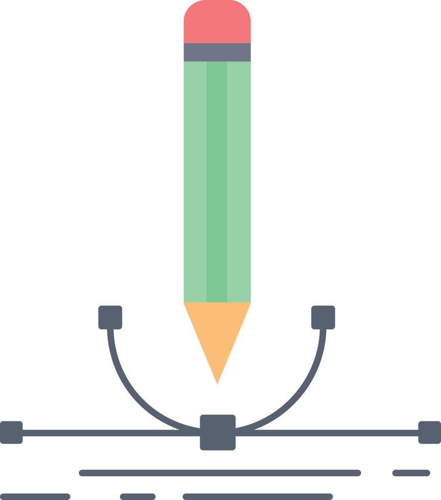 ilustração design caneta gráfico desenhar vetor de ícone de cor plana