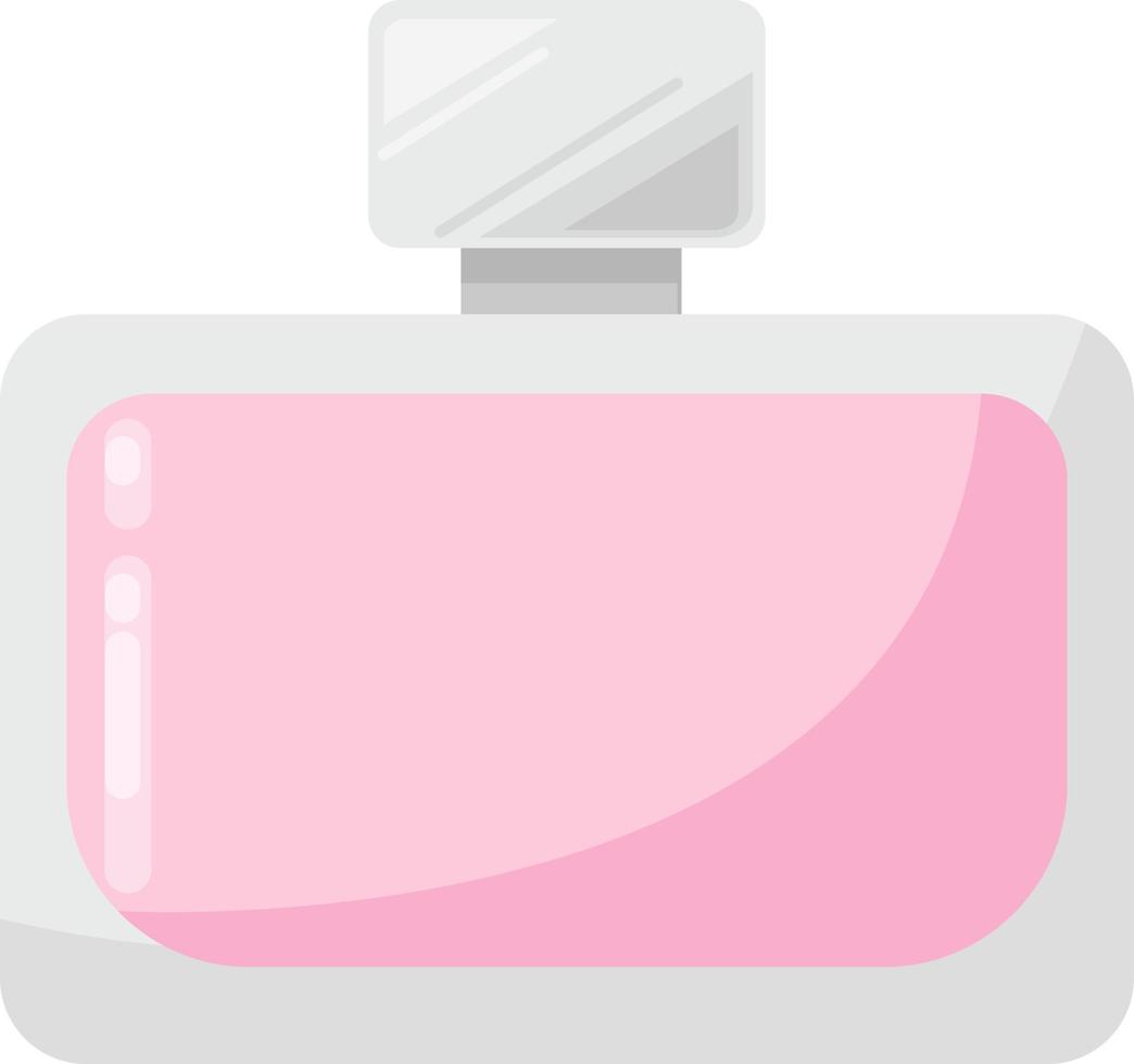 perfume rosa, ilustração, vetor em fundo branco.