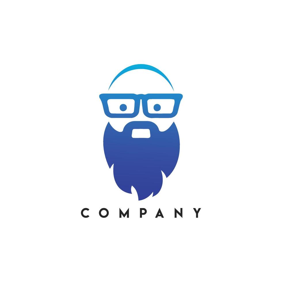 logotipo geek de barba, logotipo geek social, logotipo geek de barba vetor