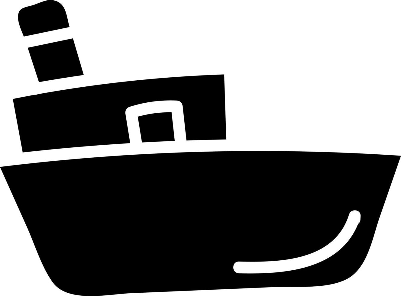 barco preto minimalista, ilustração, vetor em fundo branco.
