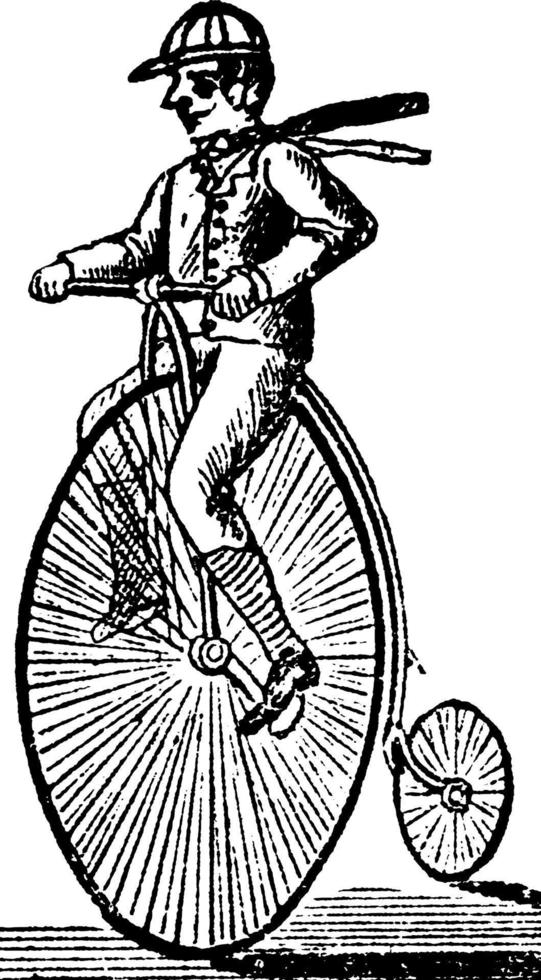 bicicleta, ilustração vintage. vetor