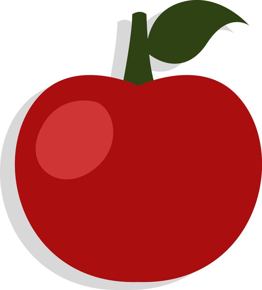 maçã vermelha, ilustração, vetor, sobre um fundo branco. vetor