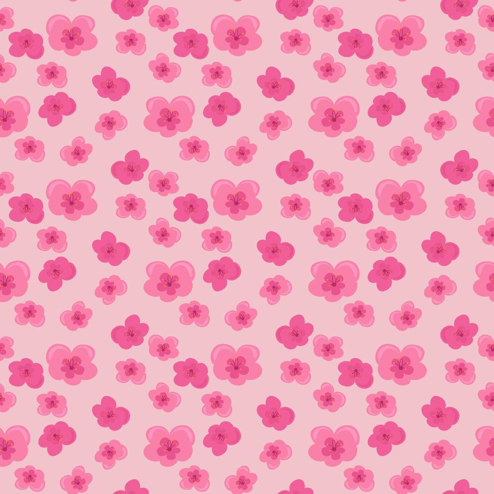 padrão de flor rosa, ilustração, vetor em fundo branco