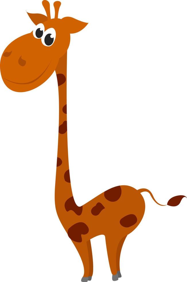 girafa sorridente, ilustração, vetor em fundo branco