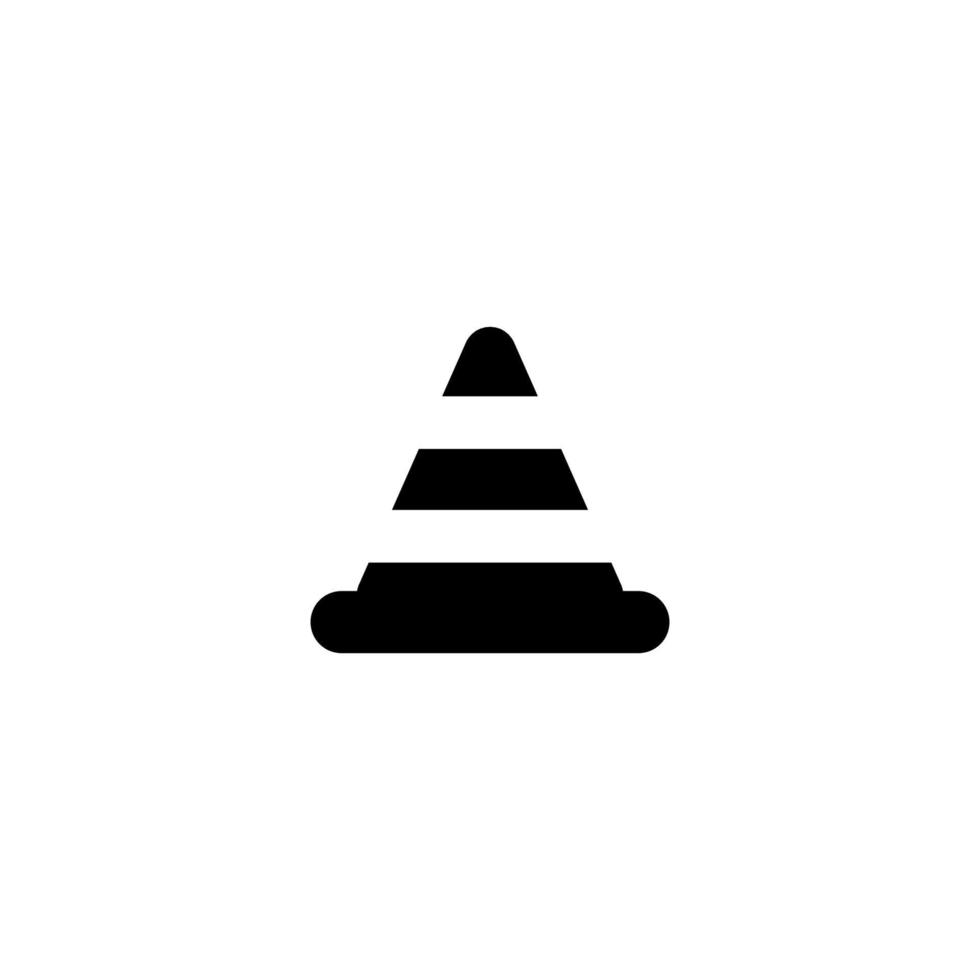 ilustração perfeita em vetor simples ícone de cone de trânsito