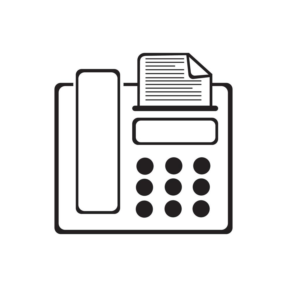 design de ícone de vetor de modelo de logotipo de máquina de fax