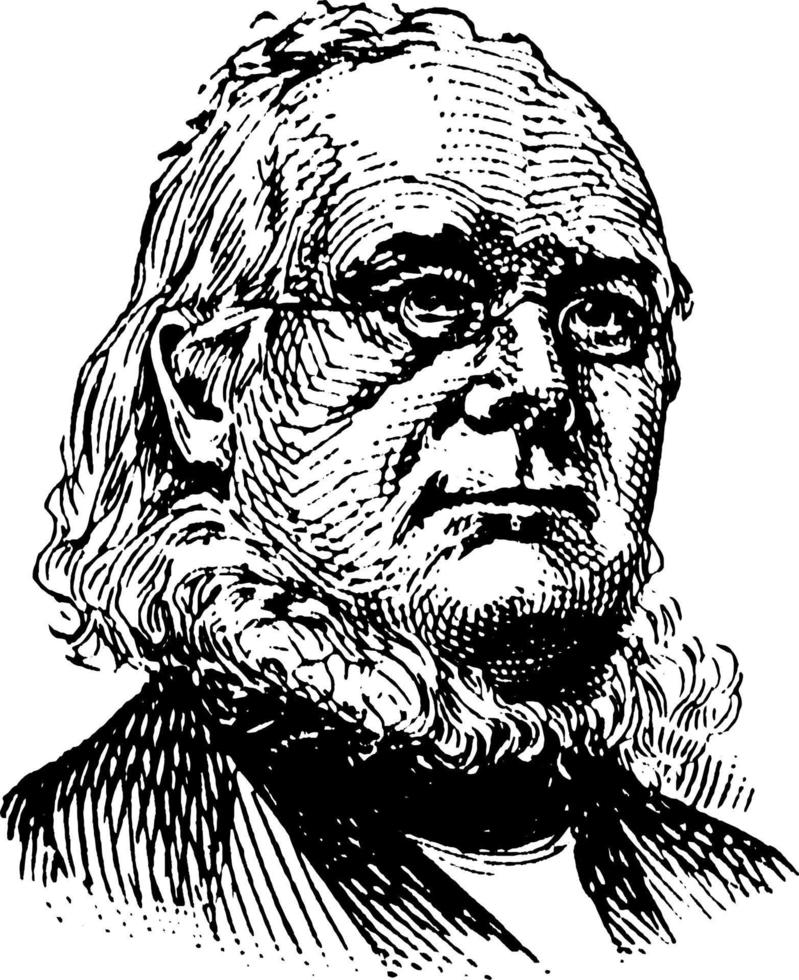 horace greeley, ilustração vintage vetor