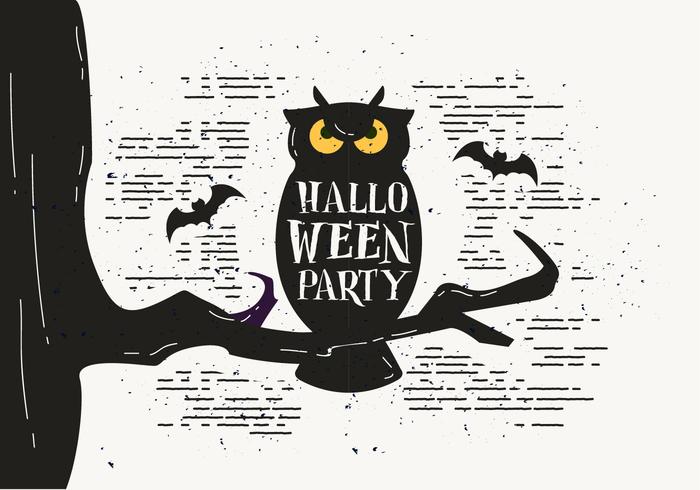 Livre Scary Halloween Owl Vector