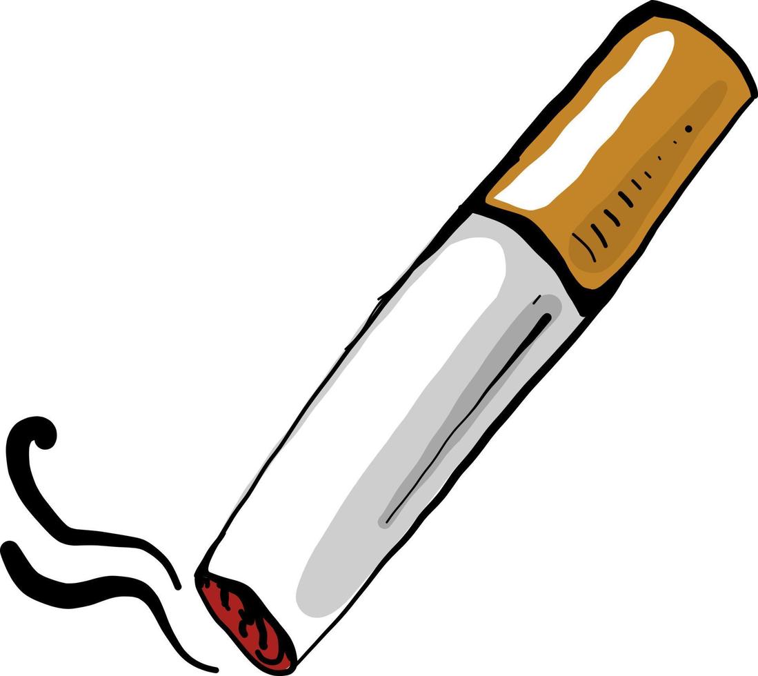 pequeno cigarro, ilustração, vetor em fundo branco