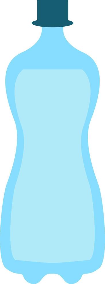 garrafa de plástico azul, ilustração, vetor, sobre um fundo branco. vetor