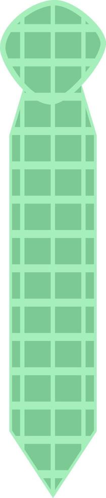 gravata de homem verde com quadrados, ilustração, vetor, sobre um fundo branco. vetor
