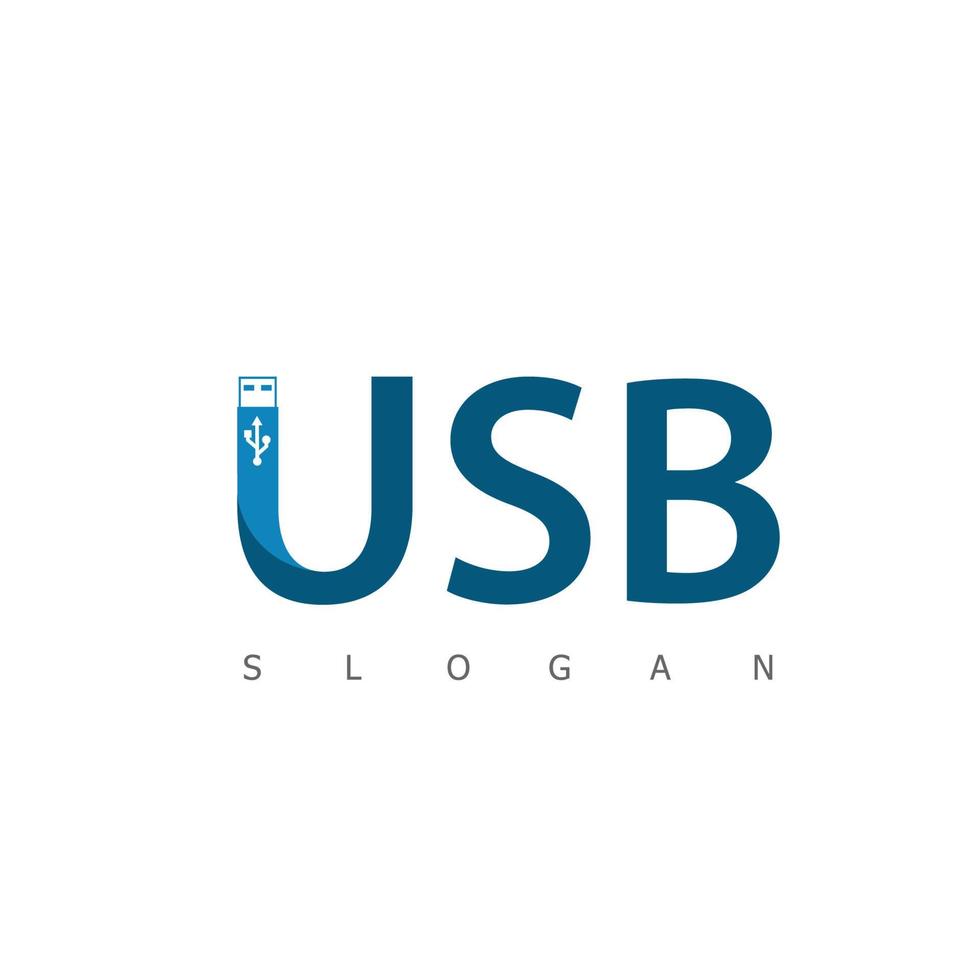 usb logotipo tecnologia símbolo moderno vetor