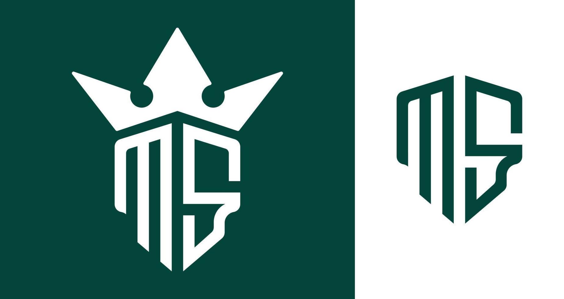 designs de logotipo de ms de letras iniciais criativas. vetor