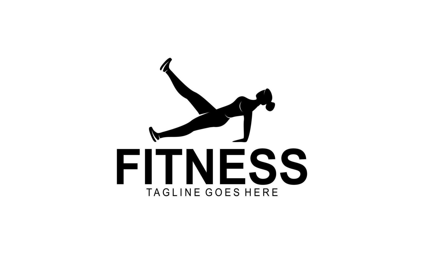 logotipo de treino. fitness, aeróbico e exercícios de treino no ginásio. vetor