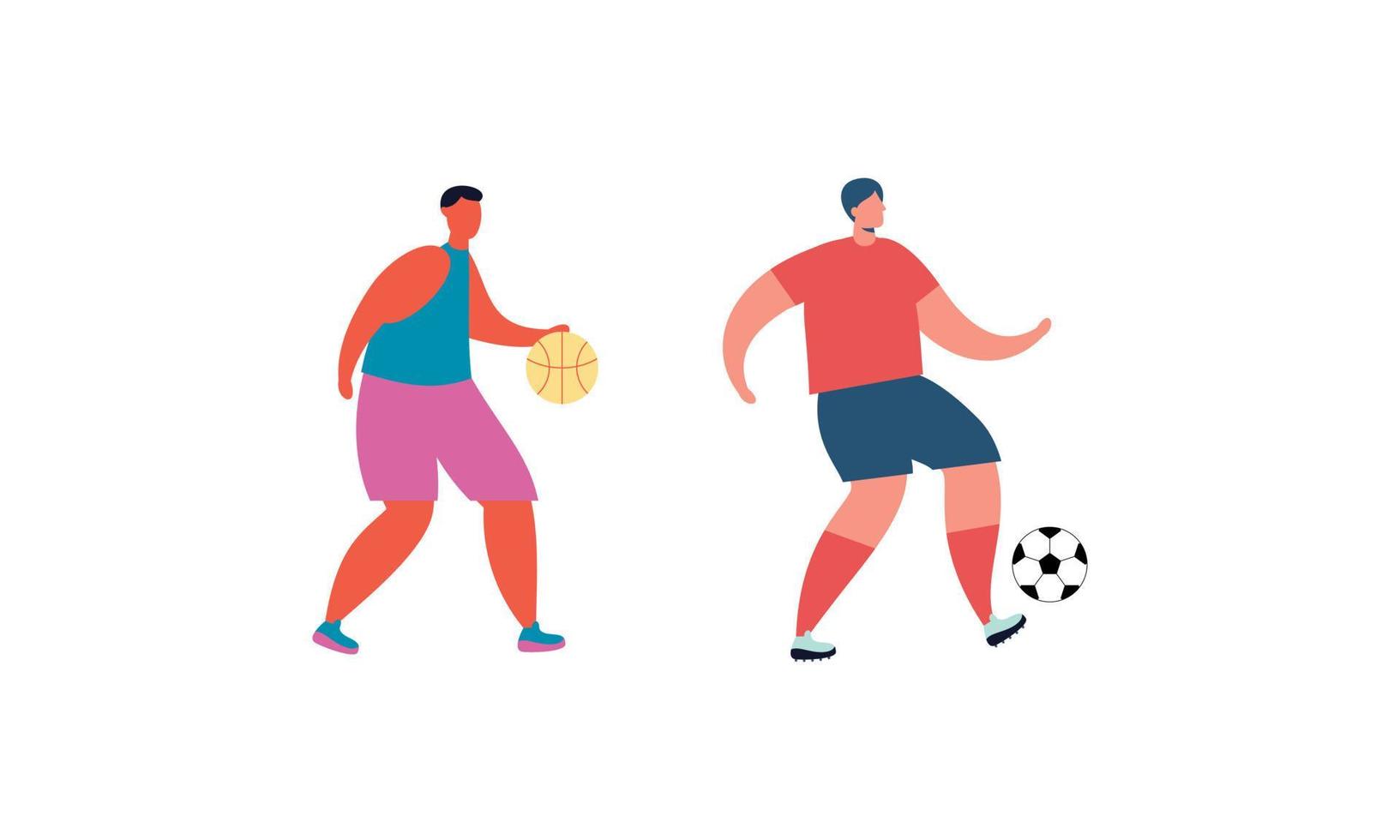 pessoas fazendo vetor de ilustração de atividades esportivas