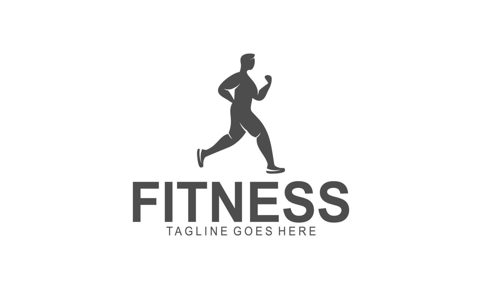 logotipo de treino. fitness, aeróbico e exercícios de treino no ginásio. vetor