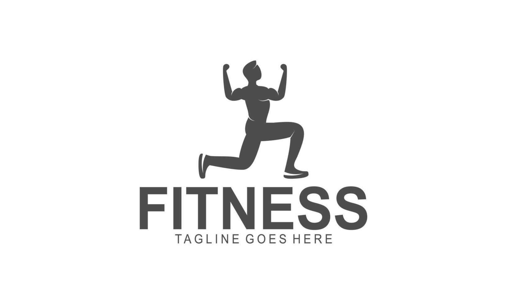 logotipo de treino. fitness, aeróbico e exercícios de treino no ginásio. vetor