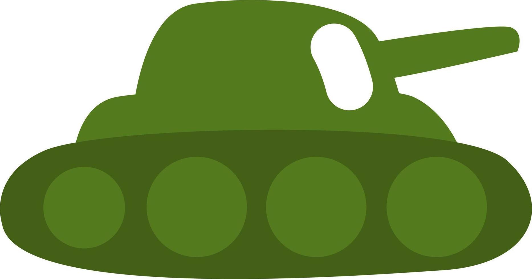 tanque verde militar, ilustração, vetor em um fundo branco.