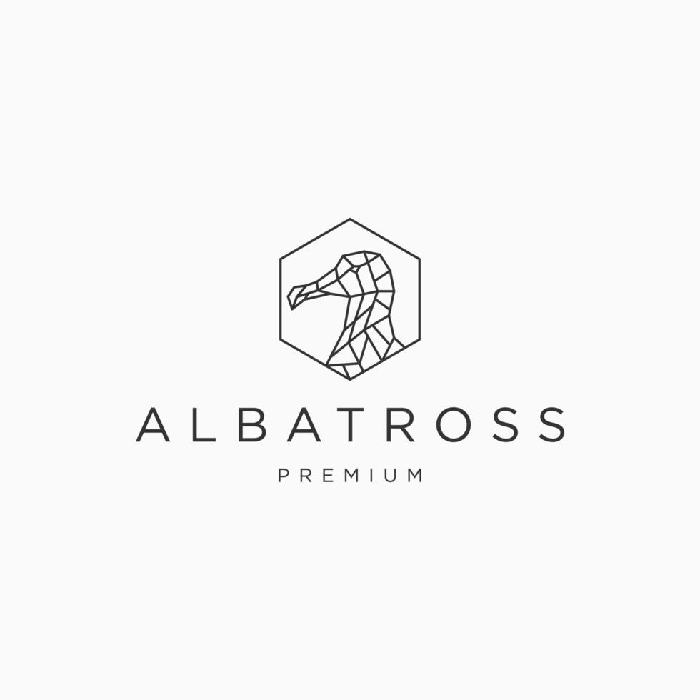 modelo de design de ícone de logotipo albatroz vetor