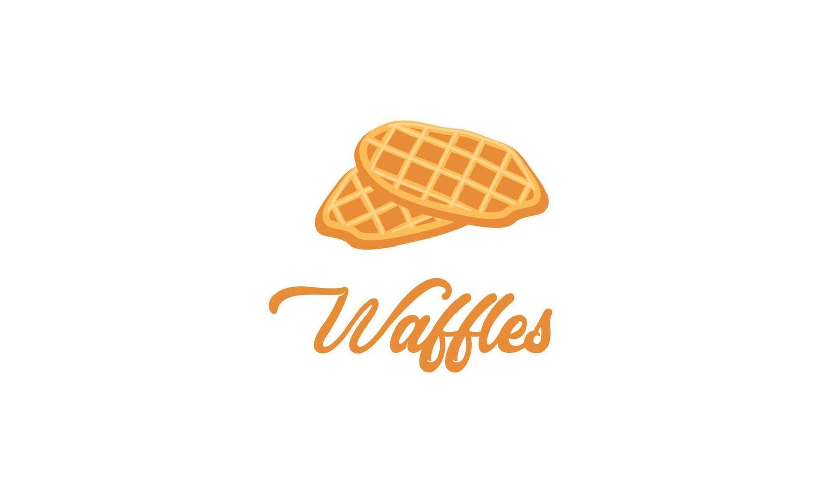 waffle sobremesa comida doce padaria logotipo vetor