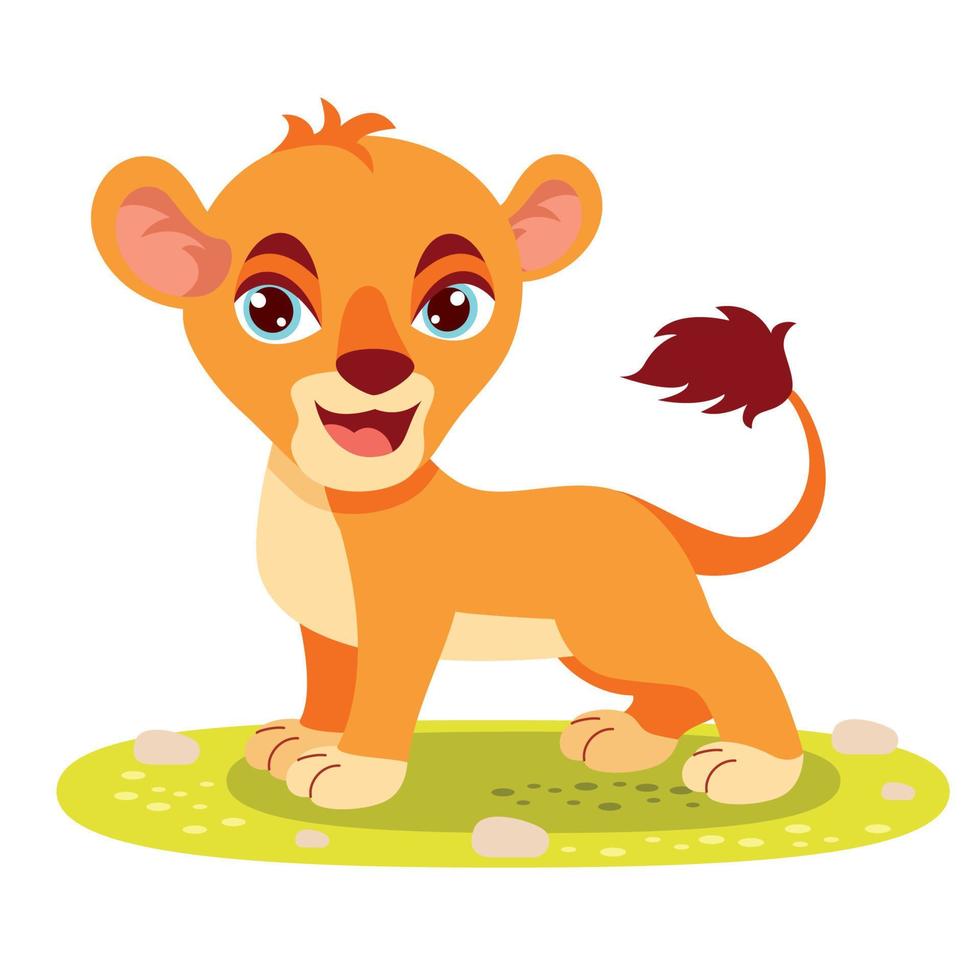 ilustração dos desenhos animados de um leão vetor
