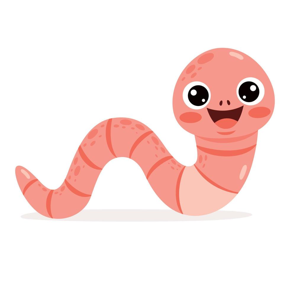 desenho animado de um verme vetor