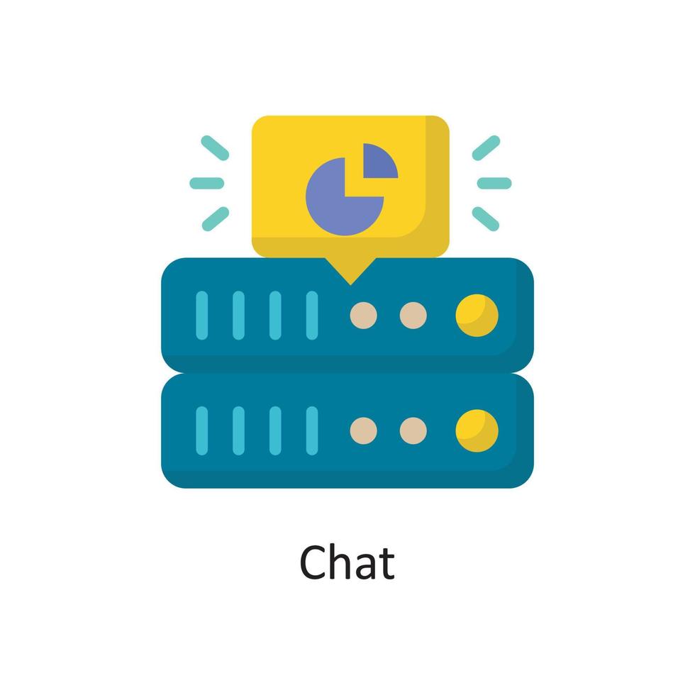 chat vector plana ícone design ilustração. símbolo de computação em nuvem no arquivo eps 10 de fundo branco