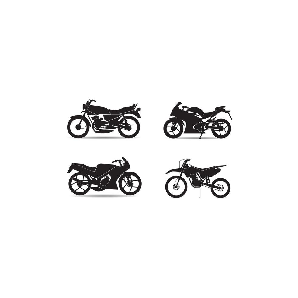 logotipo de ilustração de design de vetor de ícone de motocicleta