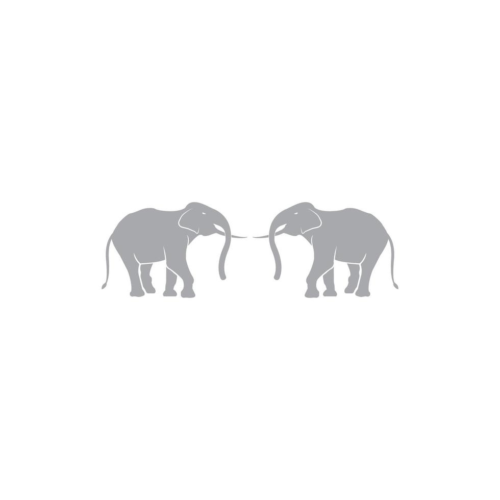 ilustração de ícone de vetor de modelo de logotipo de elefante animal