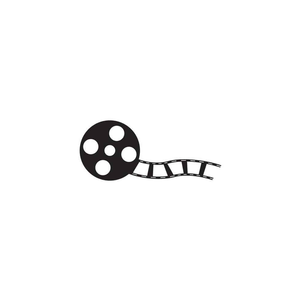 rolo de ilustração de ícone de vetor de modelo de logotipo de filme