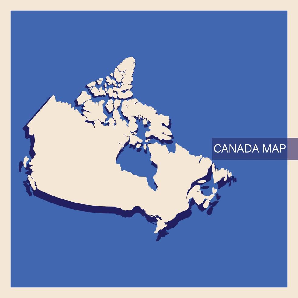 vetor de mapa vintage do Canadá