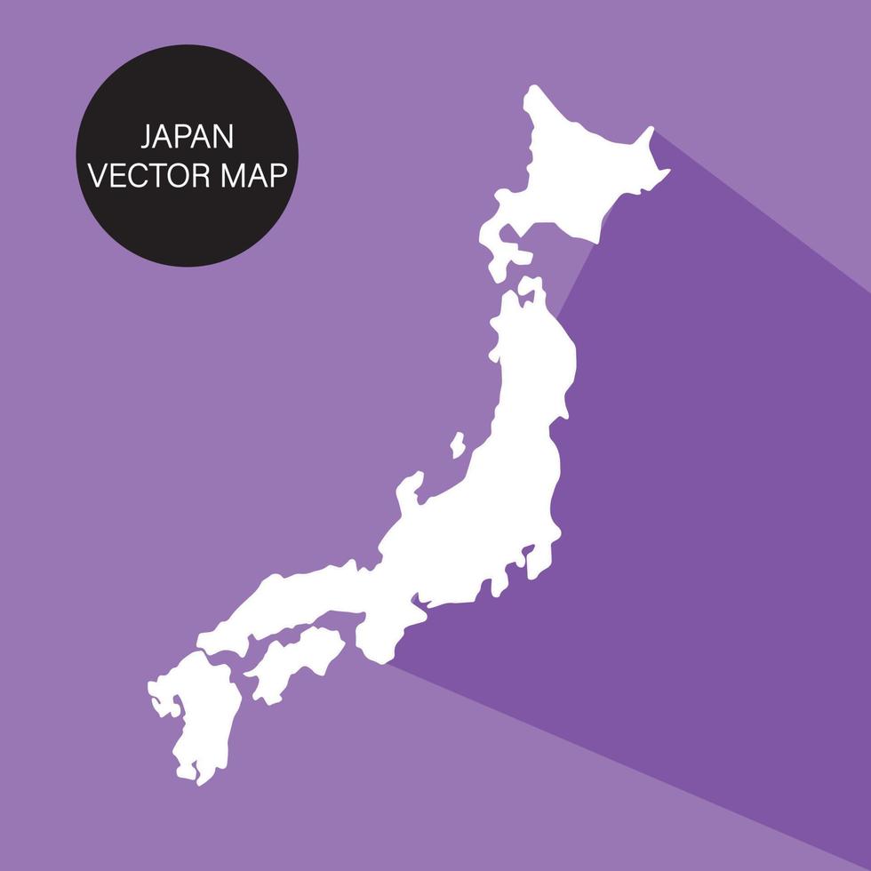 ícone de mapa vetorial do japão vetor
