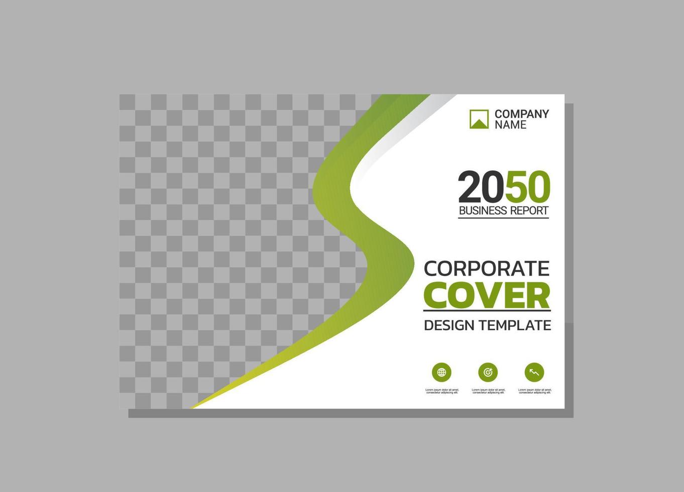 design horizontal de capa de livro corporativo vetor