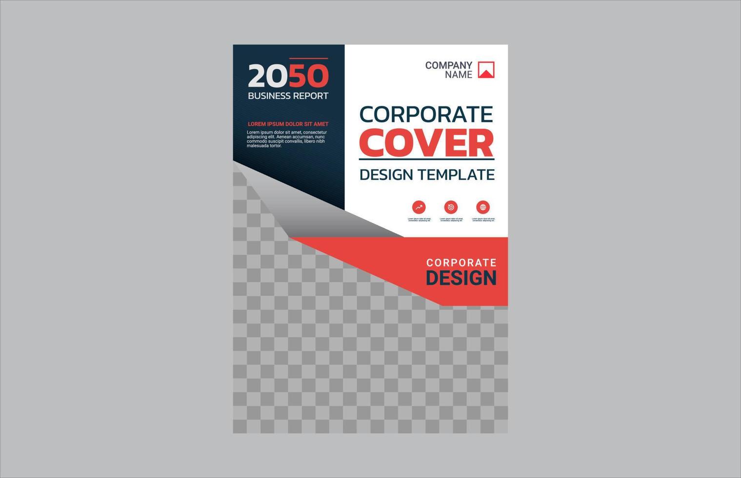 design de capa de livro corporativo criativo vetor