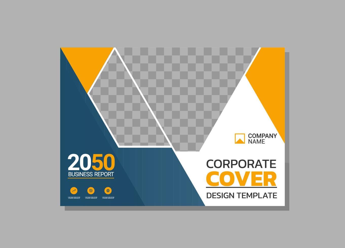 design horizontal de capa de livro corporativo vetor