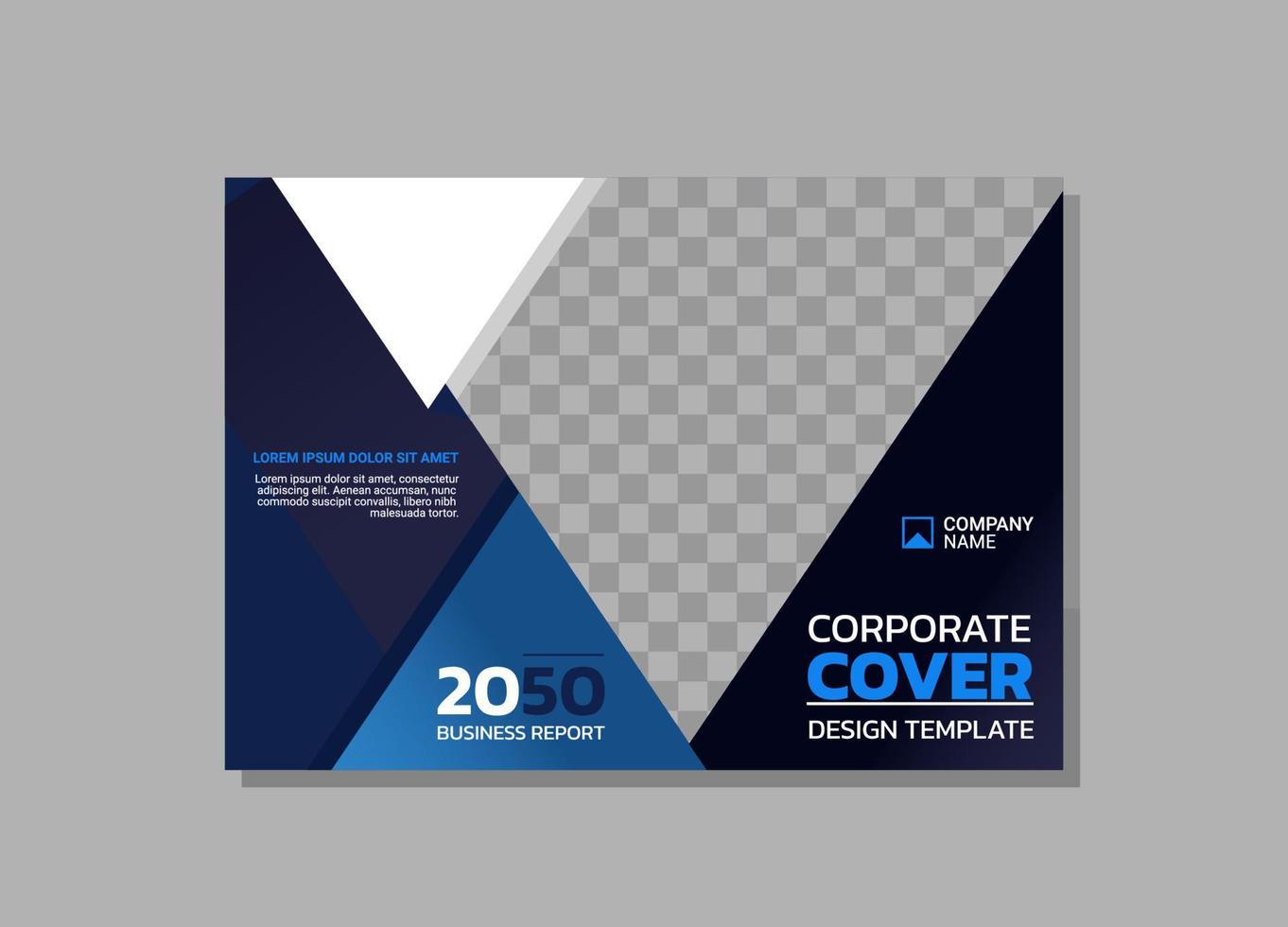 design horizontal de capa de livro corporativo vetor