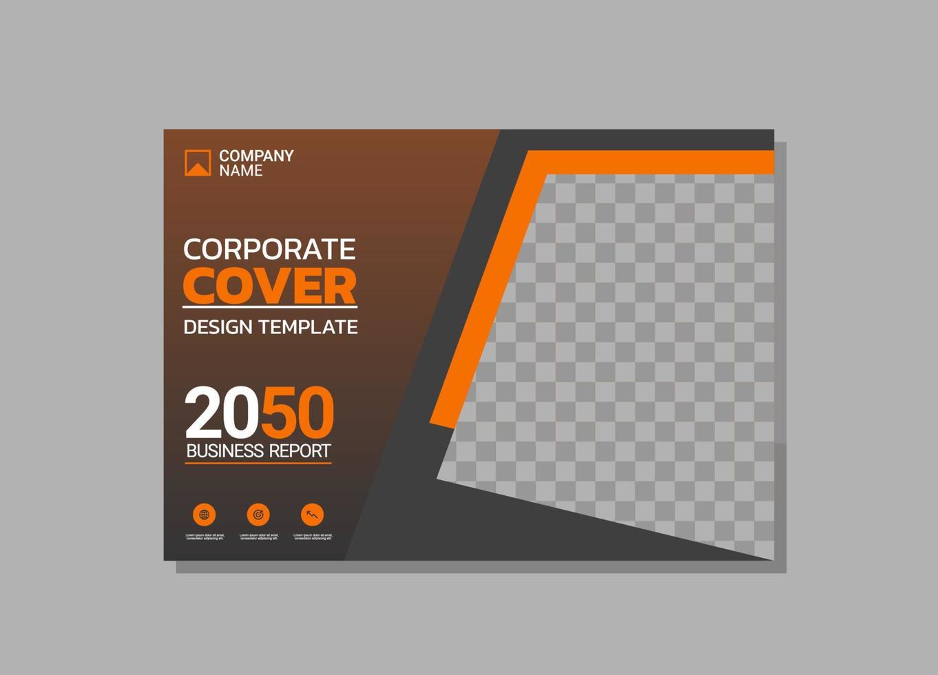 design horizontal de capa de livro corporativo vetor