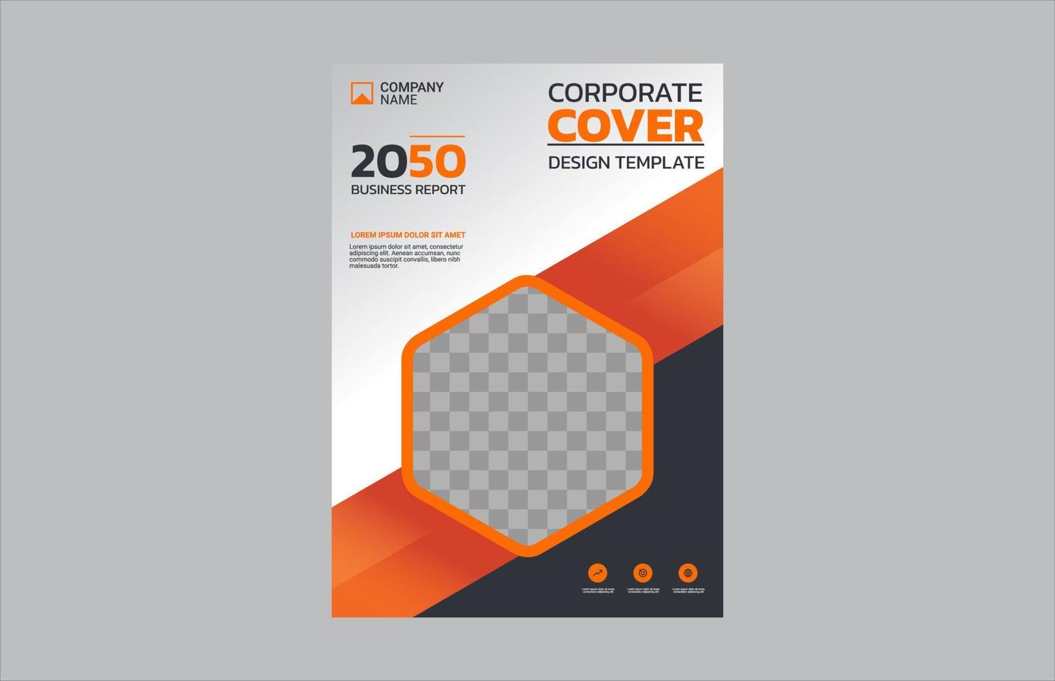 design de capa de livro corporativo criativo vetor