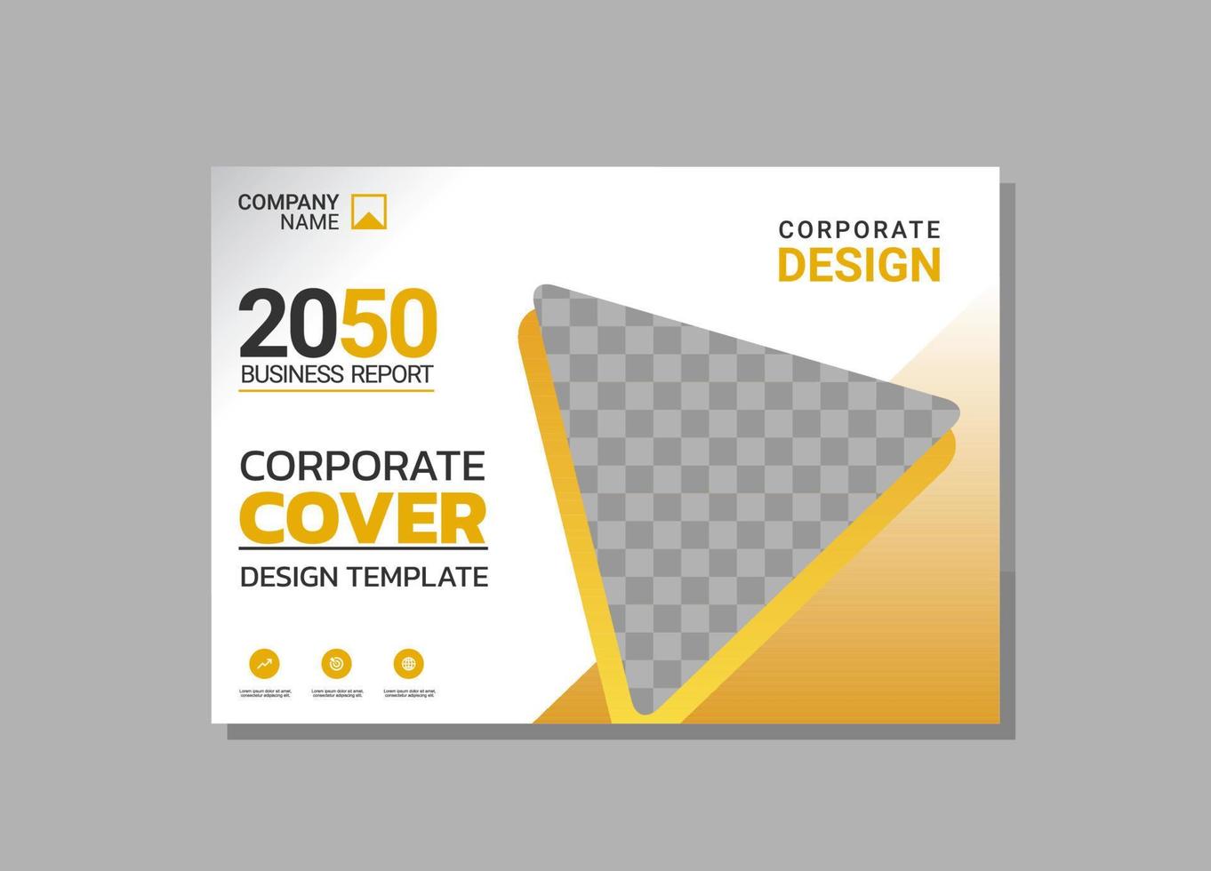 design horizontal de capa de livro corporativo vetor