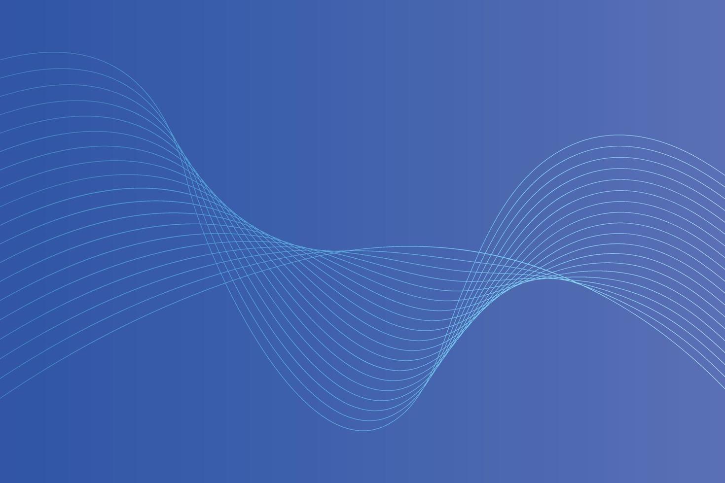 abstrato com linhas onduladas coloridas. design de fundo gradiente azul abstrato vetor