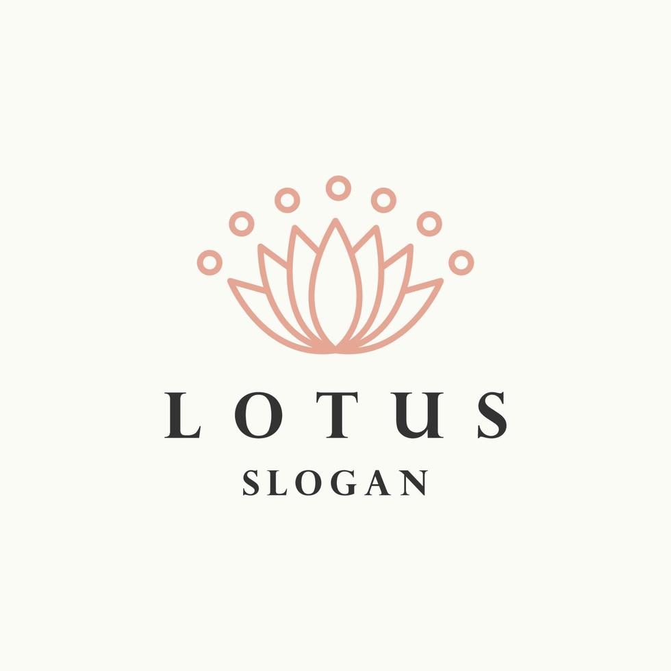 modelo de design de ícone de logotipo de lótus vetor