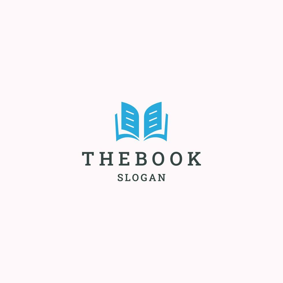 modelo de design de ícone de logotipo de livro vetor